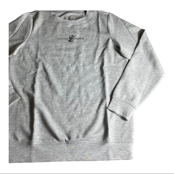 Illusive London Dual Crew Sweater - Grey Unisex - Picture 7 of 14
